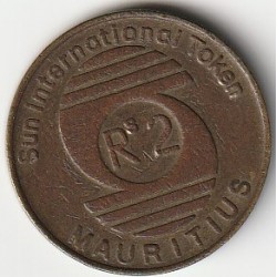 MAURITIUS - 2 RUPIEN - UNDATIERT - CASINO CHIP - SUN INTERNATIONAL