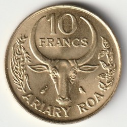 MADAGASCAR - KM 11 - 10 FRANCS 1989