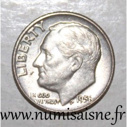 ÉTATS UNIS - KM 195 - 1 DIME 1956 - Philadelphie - ROOSEVELT