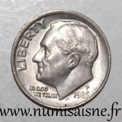 ETATS UNIS - KM 195a - 1 DIME 1985 P - Philadelphie - FRANKLIN ROOSEVELT