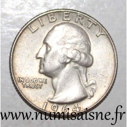 ETATS UNIS - KM A 164 a - 1/4 DOLLAR 1964 D - Denver - GEORGE WASHINGTON