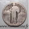 UNITED STATES - 1/4 DOLLAR - Not dated - STANDING LIBERTY QUARTER - Drilled for pendant