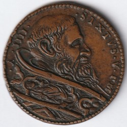 MÉDAILLE - VATICAN - PAPE SIXTE V - 1585 - 1590 (5 ENVERS)