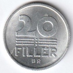 HUNGARY - KM 573 - 20 FILLER 1987