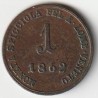 ITALIE - LOMBARDIE-VÉNÉTIE - KM 35.3 - 1 SOLDO 1862 V - FRANCOIS JOSEPH 1ER