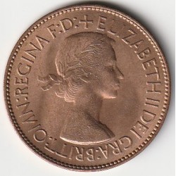 GRANDE BRETAGNE - KM 883 - 1 PENNY 1953 - ELISABETH II