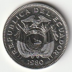 ECUADOR - KM 77.2 a -20 CENTAVOS 1980