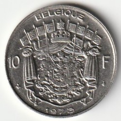 BELGIEN - KM 155 - 10 FRANCS 1973 - Französische Legende - BAUDOIN 1