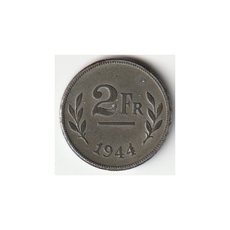 BELGIQUE - KM 133 - 2 FRANCS 1944 - TYPE LIBÉRATION - LÉOPOLD III