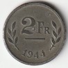 BELGIQUE - KM 133 - 2 FRANCS 1944 - TYPE LIBÉRATION - LÉOPOLD III