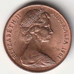 AUSTRALIEN - KM 63 - 2 CENTS 1981 - Kragenechse