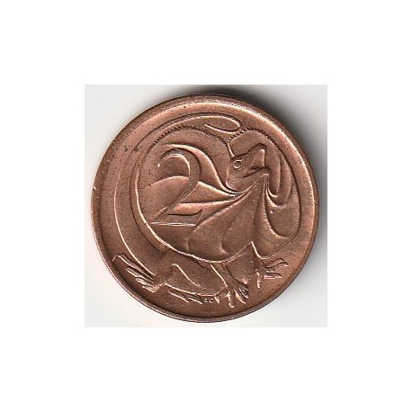 AUSTRALIE - KM 63 - 2 CENTS 1981 - Lézard à collerette