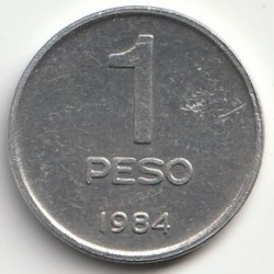 ARGENTINIEN - KM 91 - 1 PESO 1984 - PALAIS DU CONGRÈS