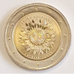 LETTLAND - 2 EURO 2023 - UKRAINISCHE SONNENBLUME