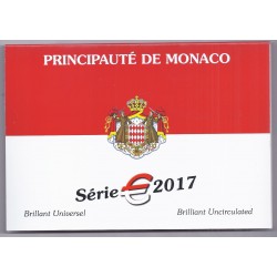 MONACO - BRILLIANT UNCIRCULATED EURO COIN SET 2017 - 8 Coins