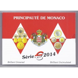 MONACO - COFFRET EURO BRILLANT UNIVERSEL 2014 - 8 Pièces