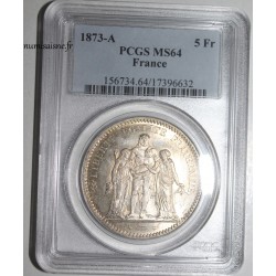 FRANKREICH - KM 820 - 5 FRANCS 1873 A - Paris - TYP HERCULE - PCGS MS 64