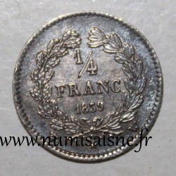 FRANKREICH - KM 740 - 1/4 FRANC 1839 W - Lille - TYP LOUIS PHILIPPE 1