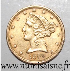 VEREINIGTE STAATEN - KM 101 - 5 DOLLAR 1899 - Philadelphia - GOLD