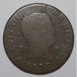 SPAIN - KM 486.1 - 8 MARAVEDIS 1827 J - Ferdinand VII