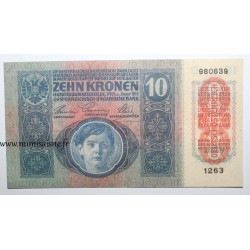 ÖSTERREICH – PICK 51 a – 10 KRONEN – NICHT DATIERT (1919) – AM DATUM 01.02.1915