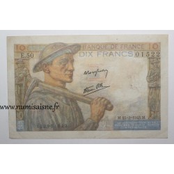 FRANKREICH - PICK 99 - 10 FRANCS MINEUR - 25/03/1943