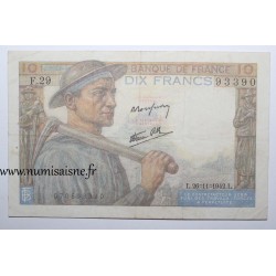 FRANCE - PICK 99 - 10 FRANCS MINEUR - 26/11/1942