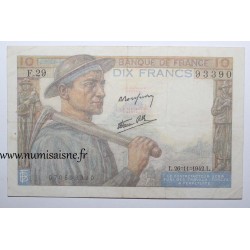 FRANKREICH - PICK 99 - 10 FRANCS MINEUR - 26/11/1942