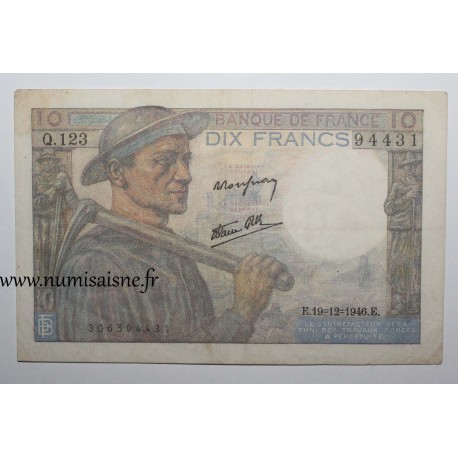 FAY 08/16 - 10 FRANCS MINEUR - 19/12/1946  - PICK 99