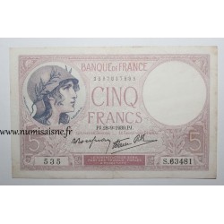 FRANCE - FAY 04/10 - 5 FRANCS VIOLET - 28/09/1939 - PICK 83