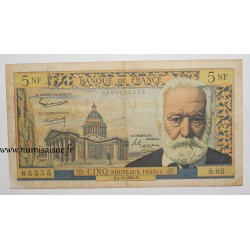 FAY 56/11 - 5 NOUVEAUX FRANCS VICTOR HUGO - 01/03/1962 - S.82 - PICK 141