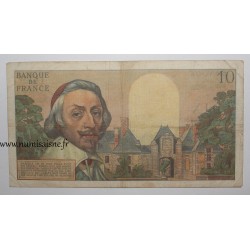 FAY 57/21 - 10 NOUVEAUX FRANCS RICHELIEU - 04/10/1962 - F.245 - PICK 142