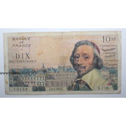 FAY 57/15 - 10 NOUVEAUX FRANCS RICHELIEU - 06/04/1961 - U.179 - PICK 142