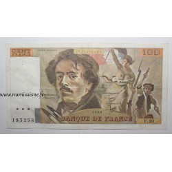 FRANKREICH - PICK 154 - 100 FRANCS DELACROIX - 1980 - F.30