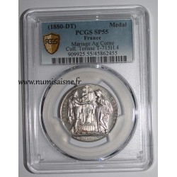 HOCHZEITSMEDAILLE – „CHRISTLICHE EHE“ – TERRISSE-KOLLEKTION – PCGS - SP 55 – SILBER