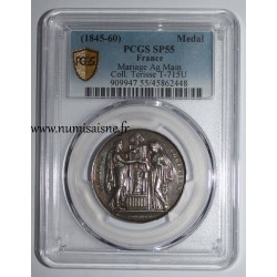 WEDDING MEDAL - 'CHRISTIAN MARRIAGE' - TERRISSE COLLECTION - PCGS - SP 55 - SILVER