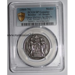 WEDDING MEDAL - 'CHRISTIAN MARRIAGE' - TERRISSE COLLECTION - PCGS - SP GENUINE - SILVER