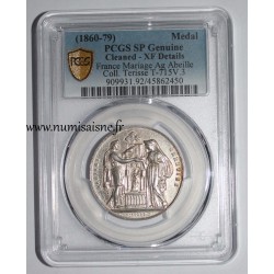 HOCHZEITSMEDAILLE – „CHRISTLICHE EHE“ – TERRISSE-KOLLEKTION – PCGS - SP GENUINE – SILBER