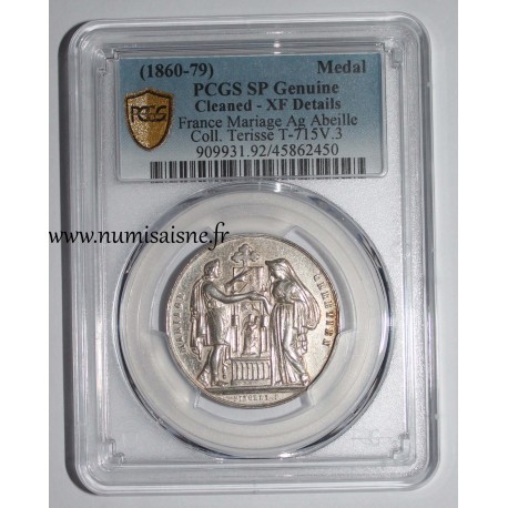 HOCHZEITSMEDAILLE – „CHRISTLICHE EHE“ – TERRISSE-KOLLEKTION – PCGS - SP GENUINE – SILBER