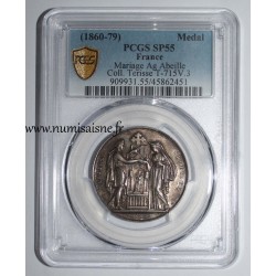 WEDDING MEDAL - 'CHRISTIAN MARRIAGE' - TERRISSE COLLECTION - PCGS - SP 55 - SILVER