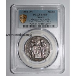 WEDDING MEDAL - 'CHRISTIAN MARRIAGE' - TERRISSE COLLECTION - PCGS - SP 53 - SILVER