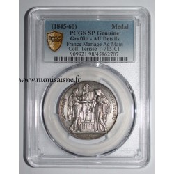 HOCHZEITSMEDAILLE – „CHRISTLICHE EHE“ – TERRISSE-KOLLEKTION – PCGS - SP GENUINE – SILBER