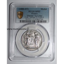 HOCHZEITSMEDAILLE – „CHRISTLICHE EHE“ – TERISSE -KOLLEKTION – PCGS - SP 55 – SILBER