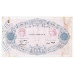 FAY 30/37 - 500 FRANCS BLEU...