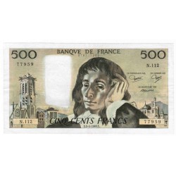 FRANCE - PICK 156 - 500 FRANCS PASCAL - 04/09/1980 - N.112