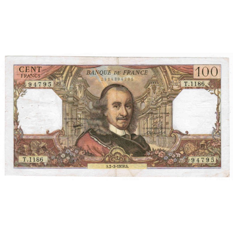 FAY 65/62 - 100 FRANCS CORNEILLE - 02/03/1978 - T.1186 - PICK 149