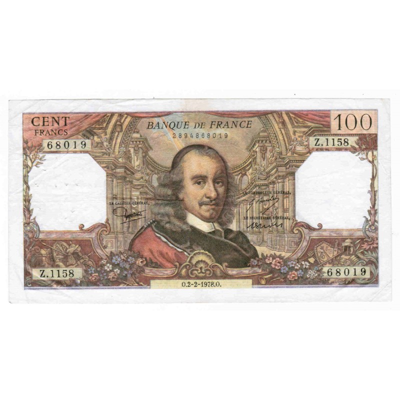 FAY 65/61 - 100 FRANCS CORNEILLE - 02/02/1978 - Z.1158 - PICK 149