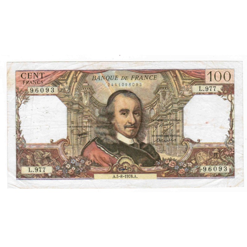 FRANCE - PICK 149 - 100 FRANCS CORNEILLE - TYPE 1964 - 05/08/1976 - L.977