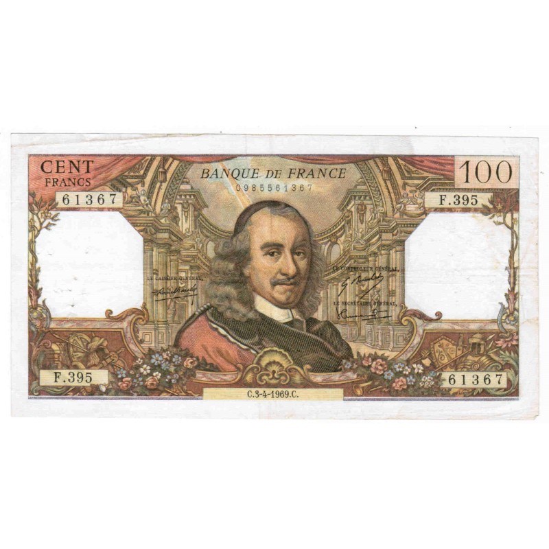 FAY 65/26 - 100 FRANCS 1969 - 03.04 - TYPE CORNEILLE - F.395