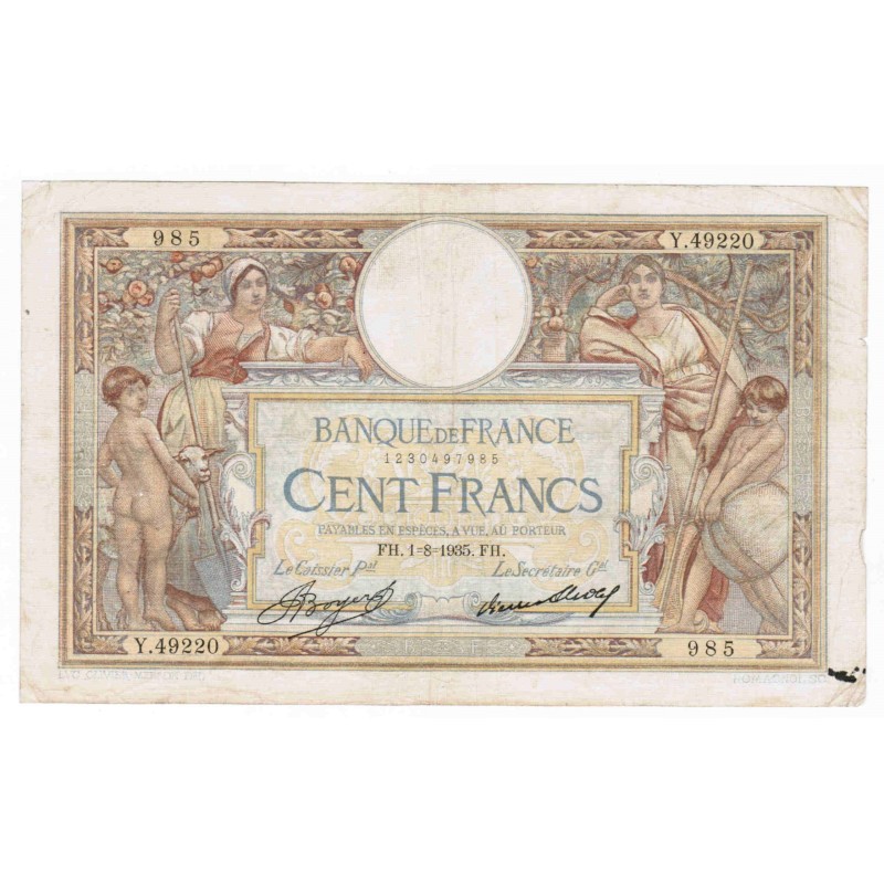 FRANCE - PICK 78 -100 FRANCS Luc Olivier MERSON - 01/08/1935 - Y.49220